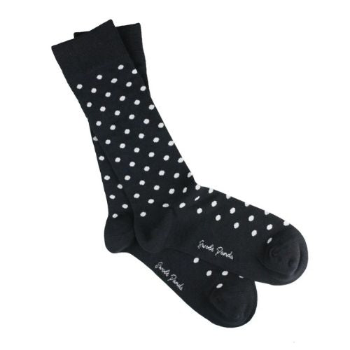 Bamboo Socks - Navy Polka Dot