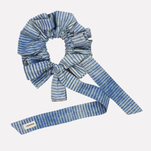 Cotton Tie Collar - Candy Cane - Indigo