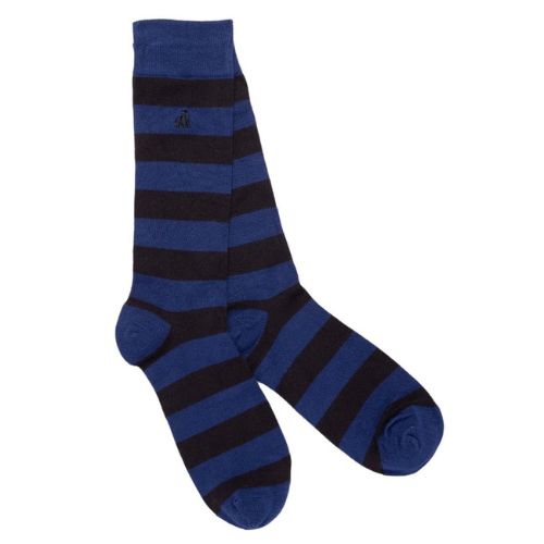 Bamboo Socks - Charcoal Strip