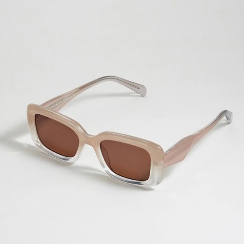 Vilnius Transparent Champagne Rectangle Women’s Sunglasses