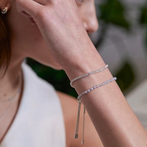 Wellness Blue Lace Agate Gemstone Amelia Bracelet