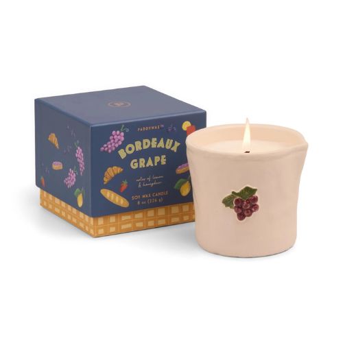 Grapes Embossed Ceramic Candle