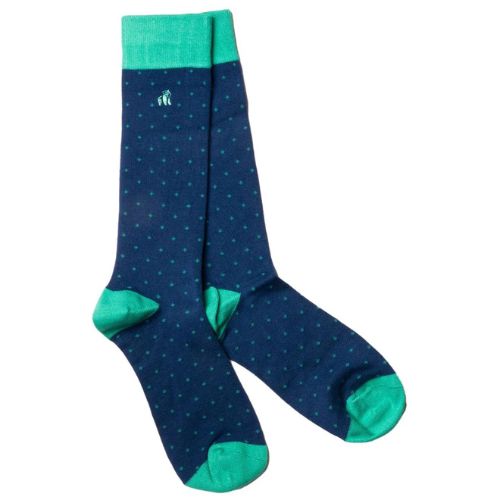 Bamboo Socks - Green Spotted