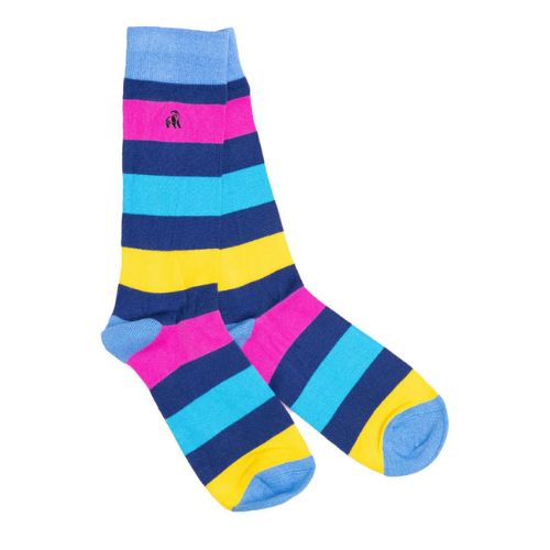 Bamboo Socks - Neon Stripe