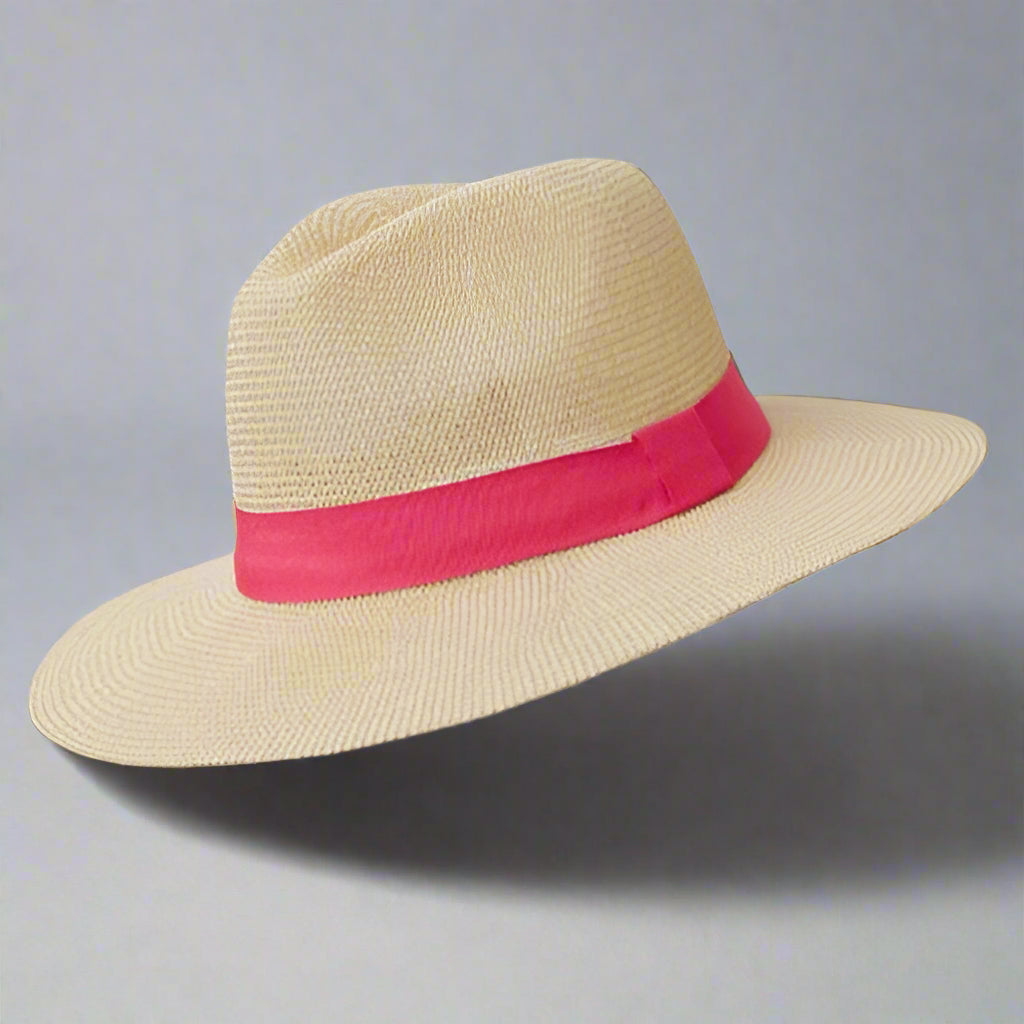 Panama Hat - Pink Band