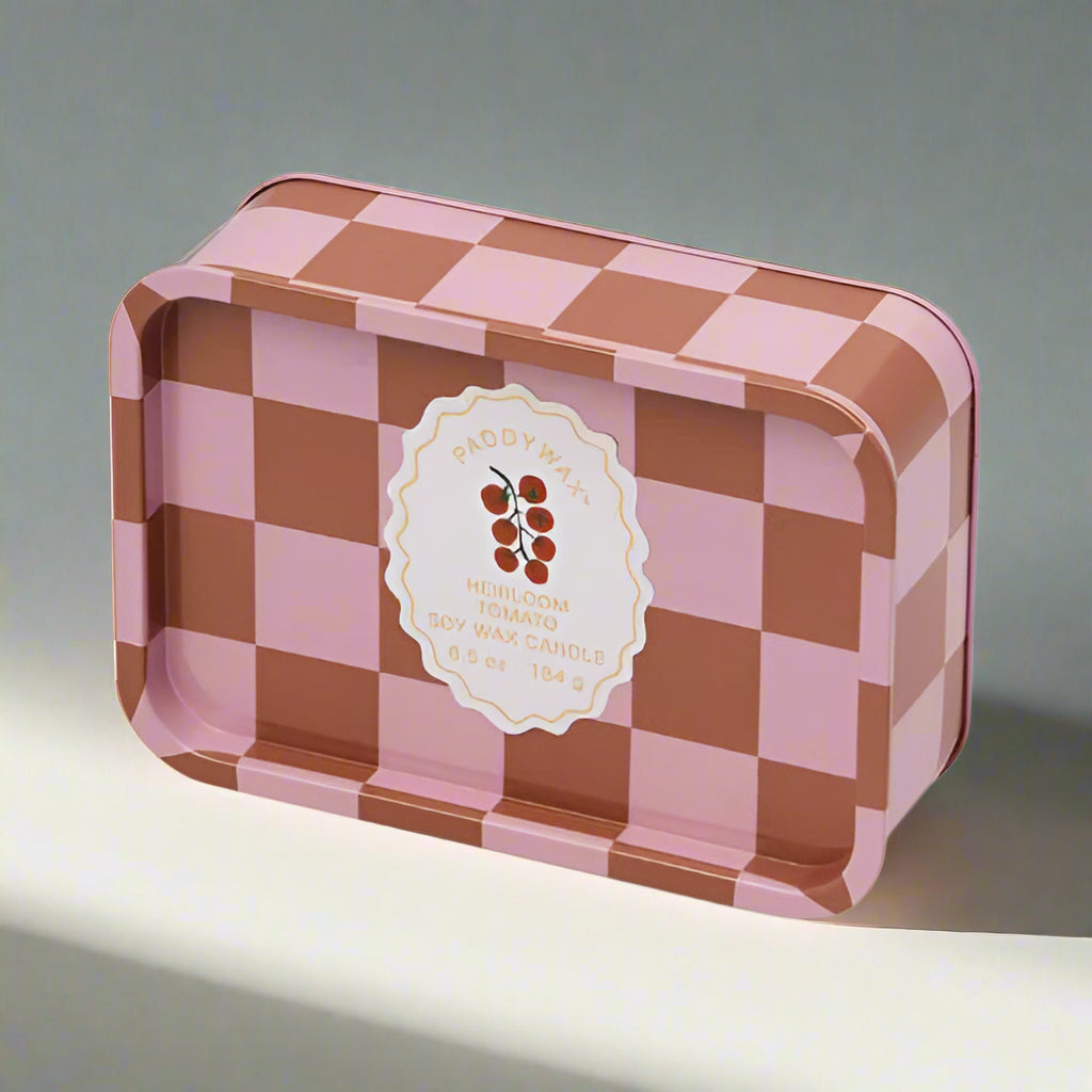 Tomato Printed Tin Candle - Heirloom Tomato