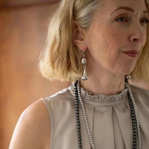 Sandhurst Tear Drop Earrings - Silver