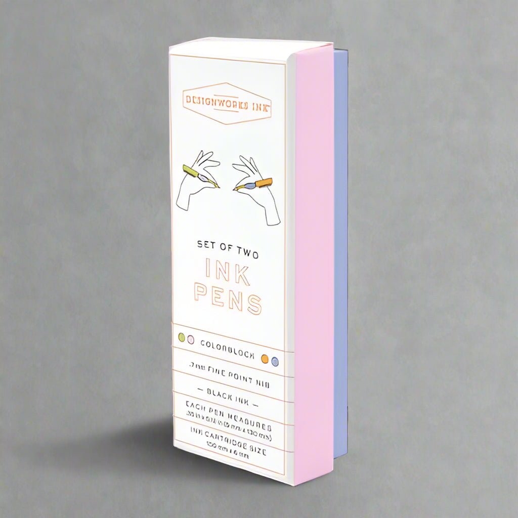 Colour Block Pens Lilac & Cornflower