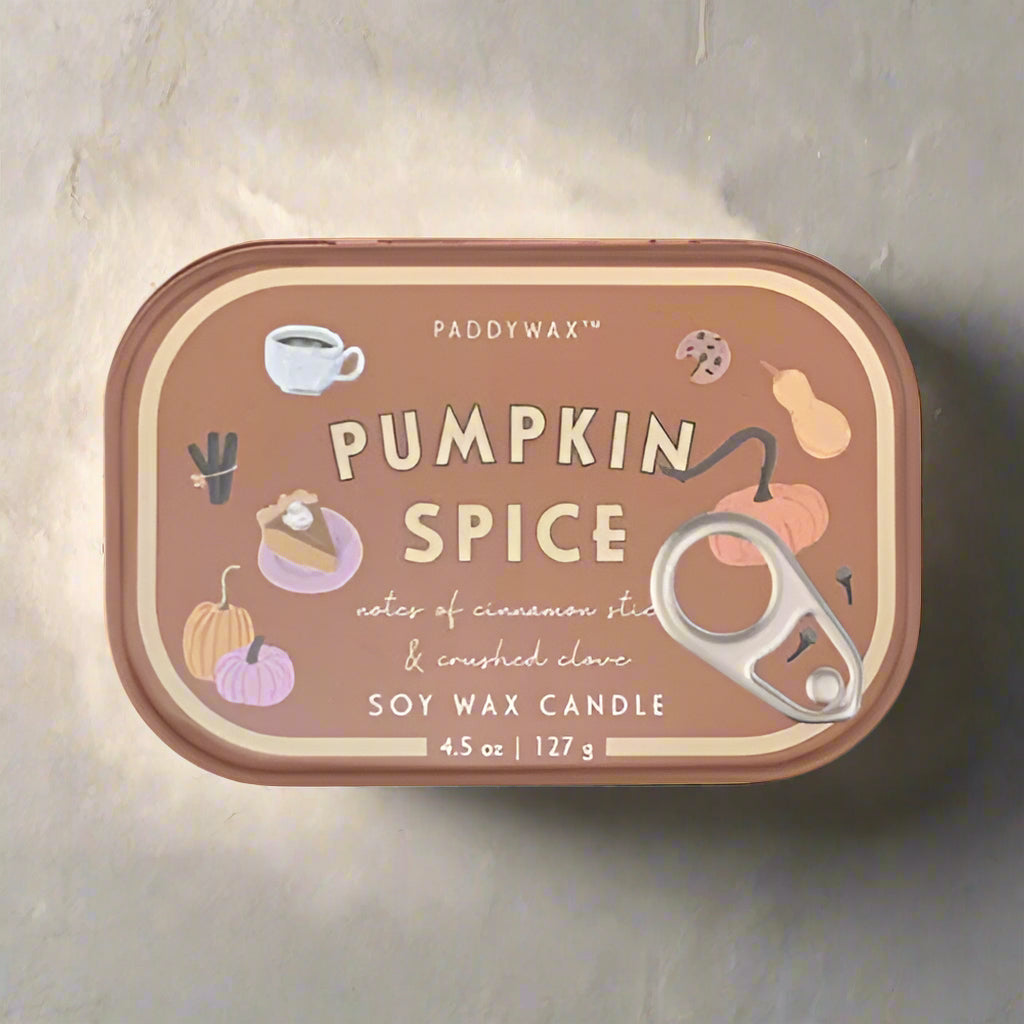 Bistro Pumpkin Printed Tin Candle - Pumpkin Spice