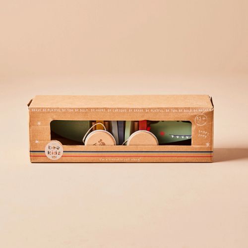 Just Bee Kids Wooden Crocodile Pull Along Toy