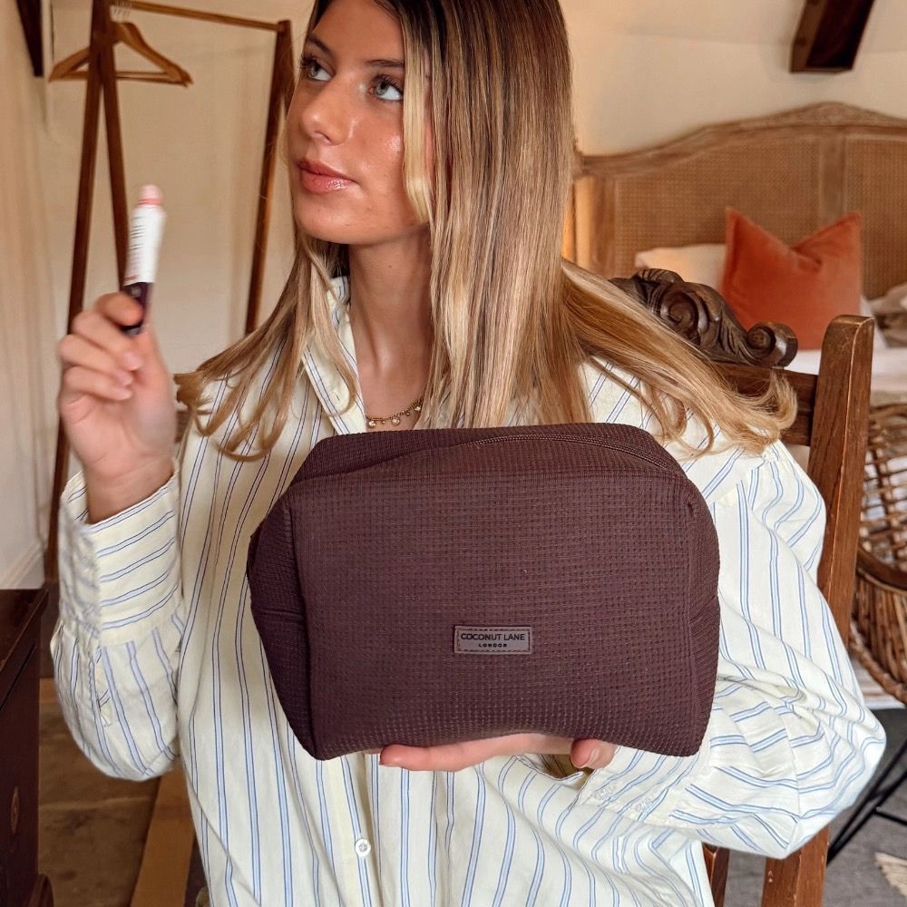 Waffle Makeup Bag - Chocolate