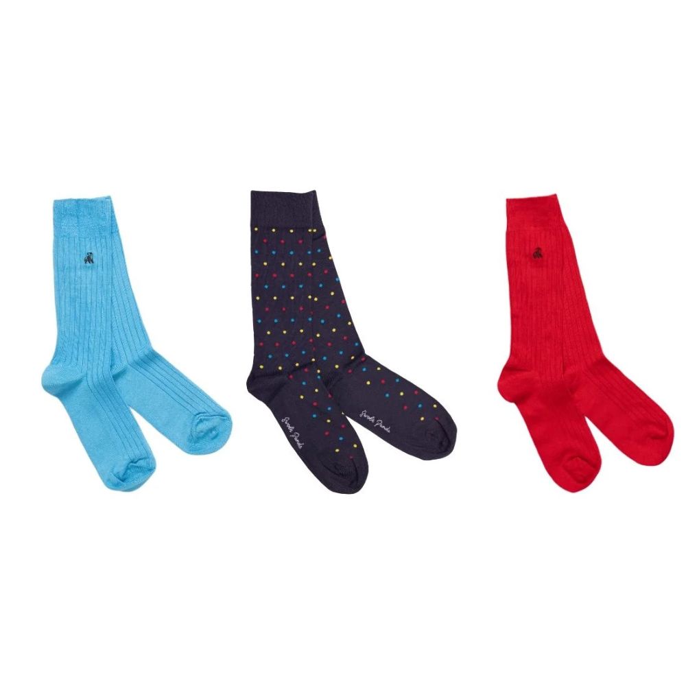 Bamboo Socks - Multi Spot Box - 3 Pairs
