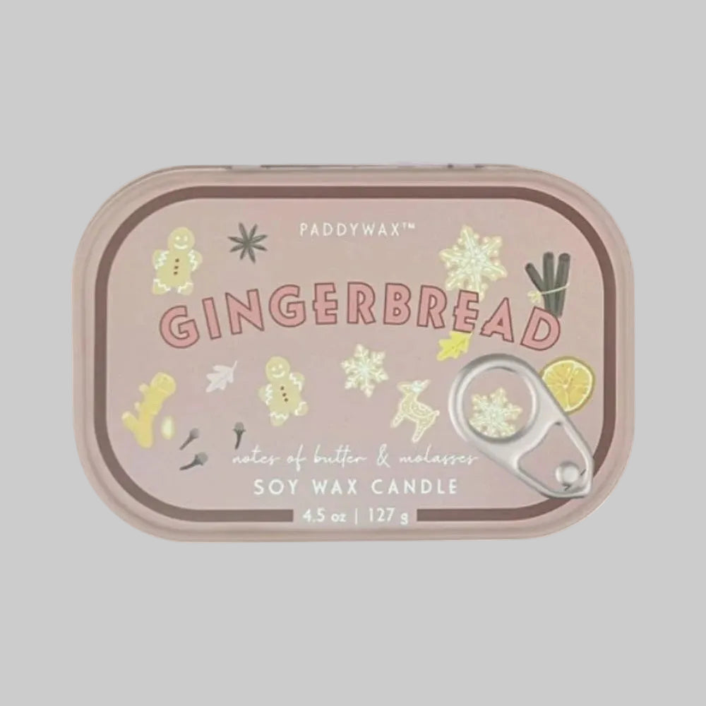Gingerbread Tin Candle