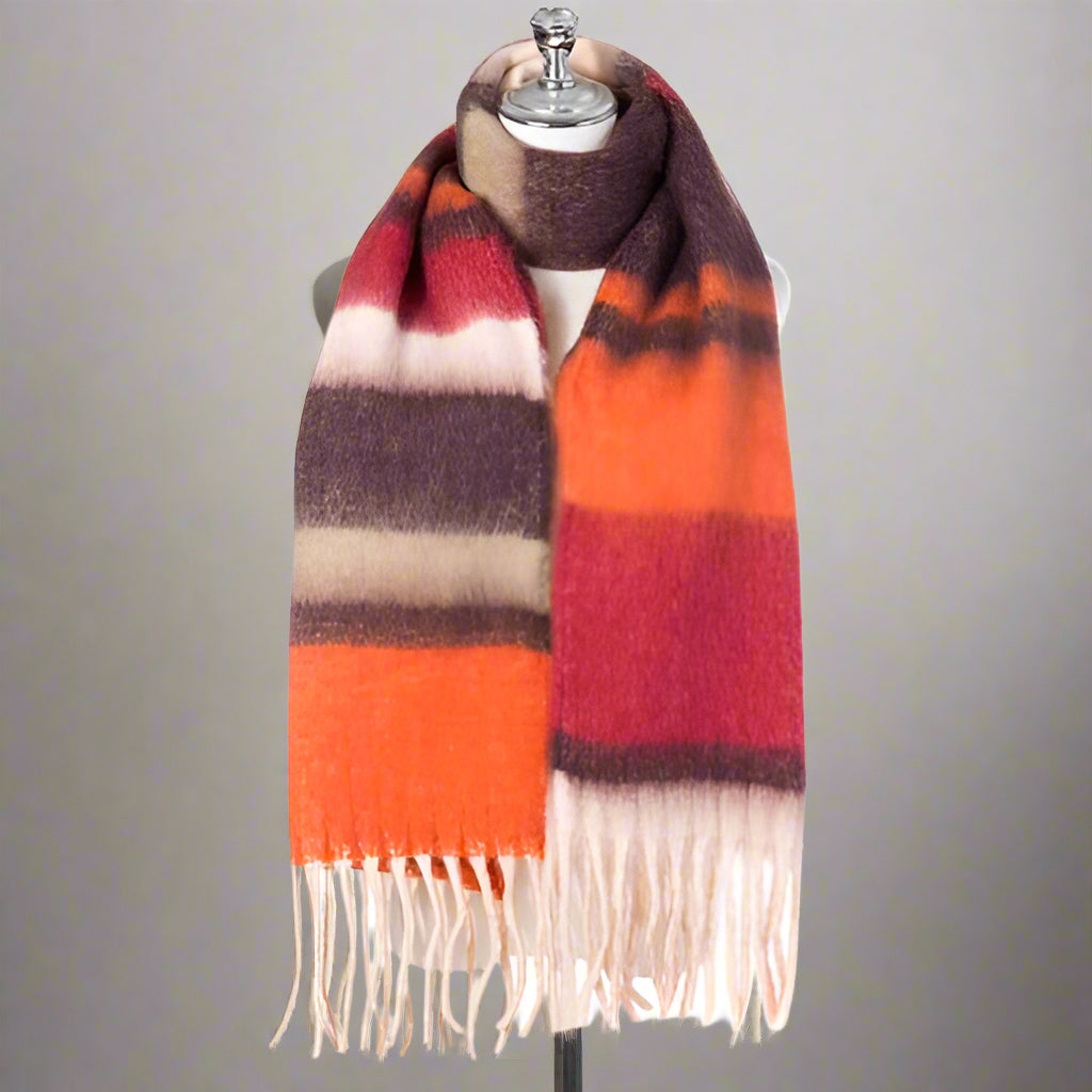Orange/Red Stripe Scarf