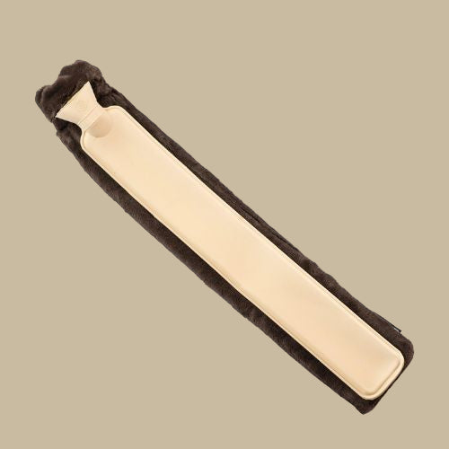 Long Dark Chocolate Faux Fur Hot Water Bottle