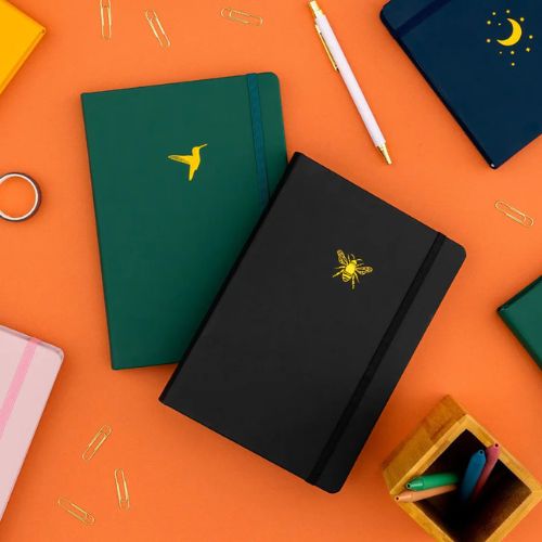 Bee Lined Black Notebook