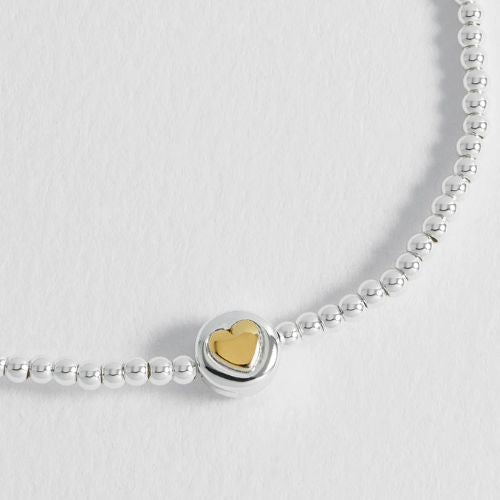 Heart Disc Bead Bracelet