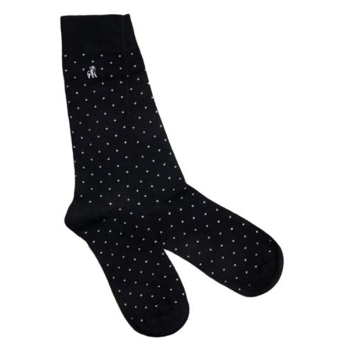 Bamboo Socks - Spotted Black