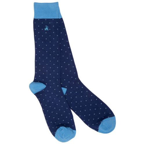 Bamboo Socks - Spotted Sky Blue