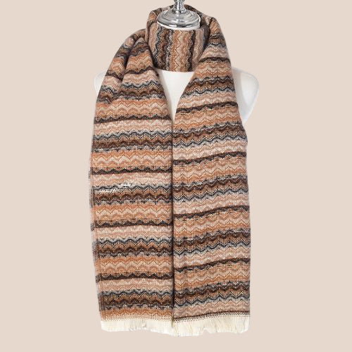 Patterned Scarf - Cocoa