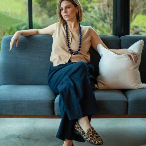 Rope Ball Necklace - Navy