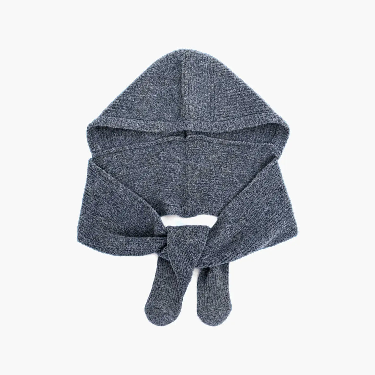 Plain Triangle Hooded Scarf - Navy Blue