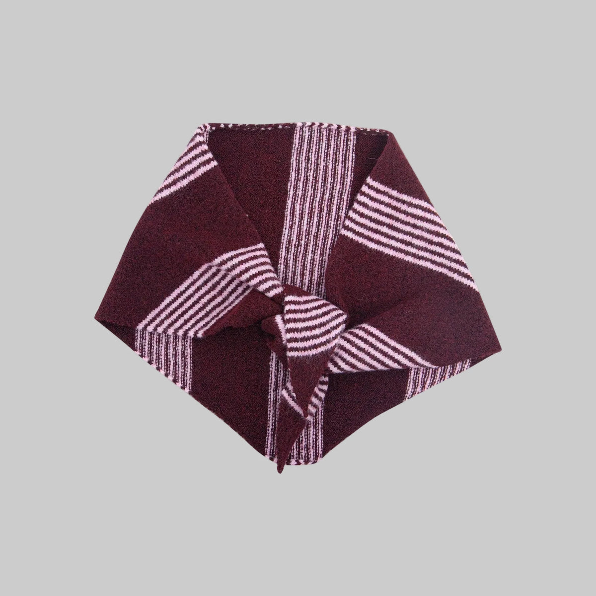 Striped Triangle Heavyweight Scarf - Berry/Pink