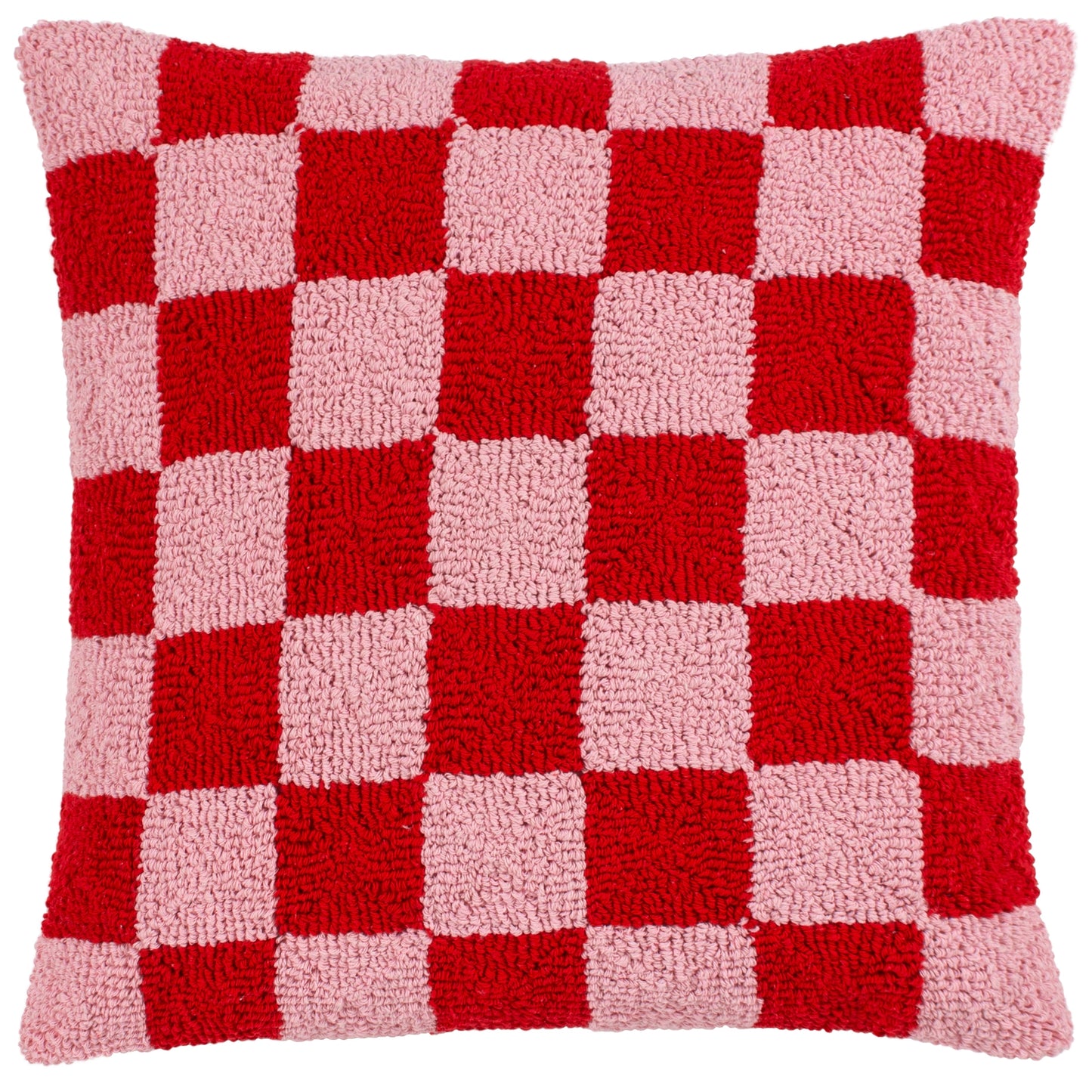 Red And Pink Checked Cushion