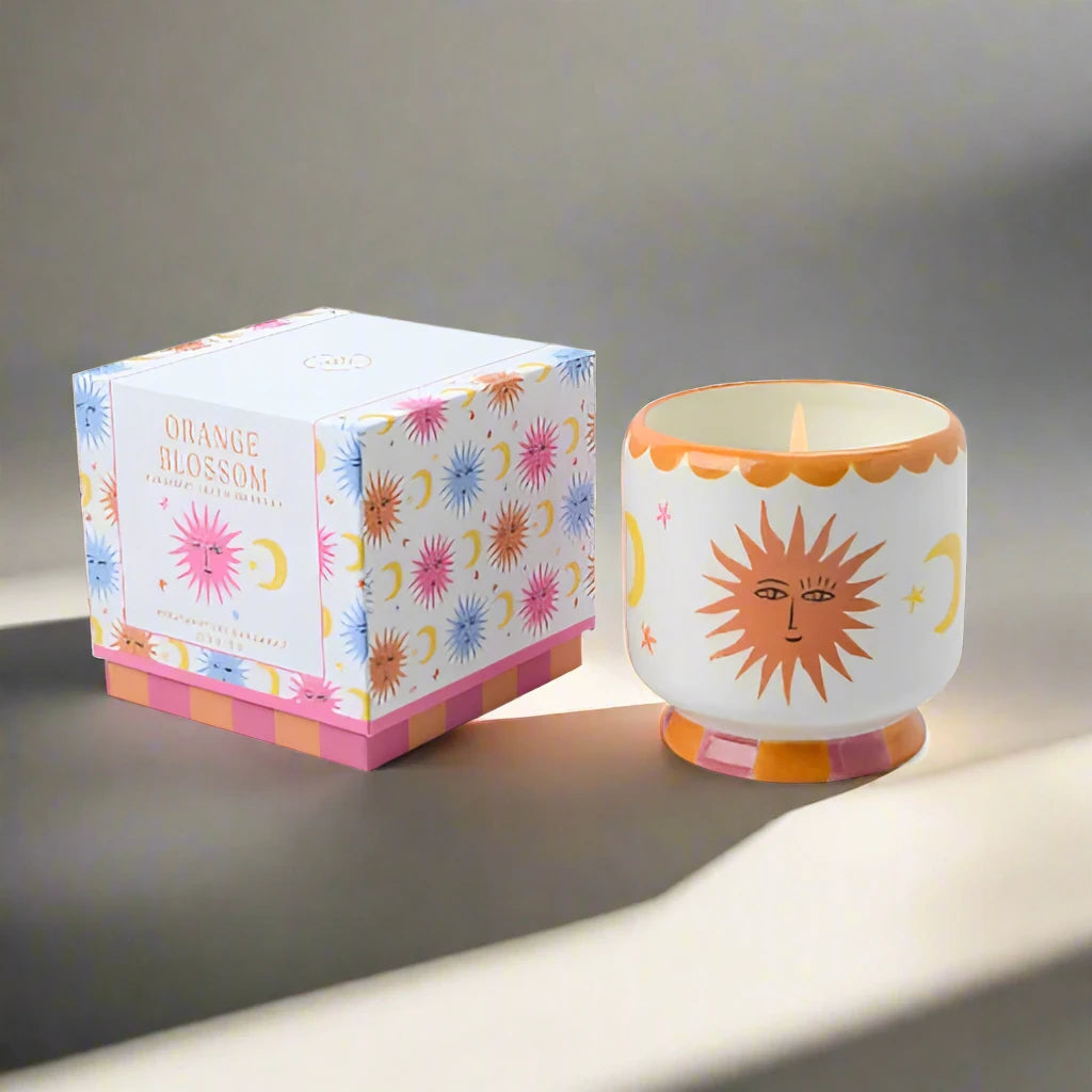 Sun Ceramic Candle Small - Orange Blossom