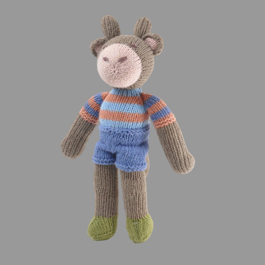 Cow in Stripe Top Soft Toy