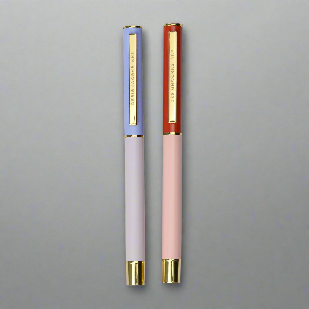 Colour Block Pens - Lavender & Blush