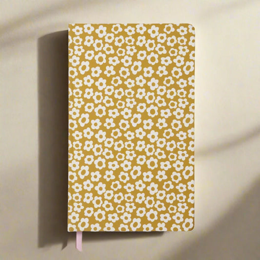 Soft Touch Journal - Ochre Groovy Floral