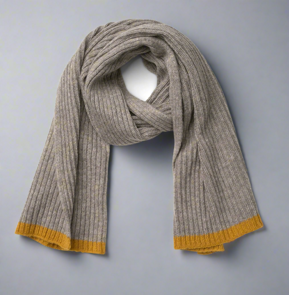 Malmo Weave Scarf - Mustand