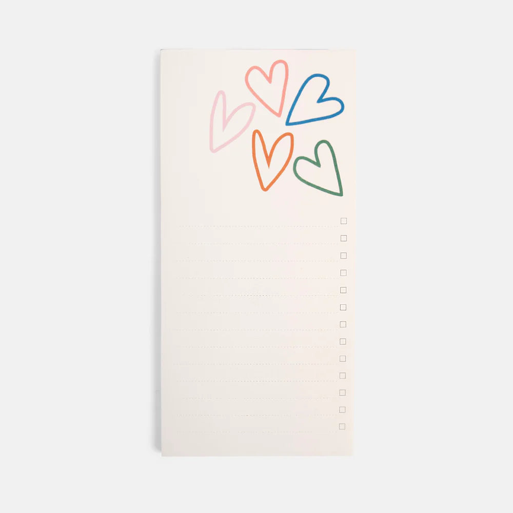 Multi Outline Hearts List Pad