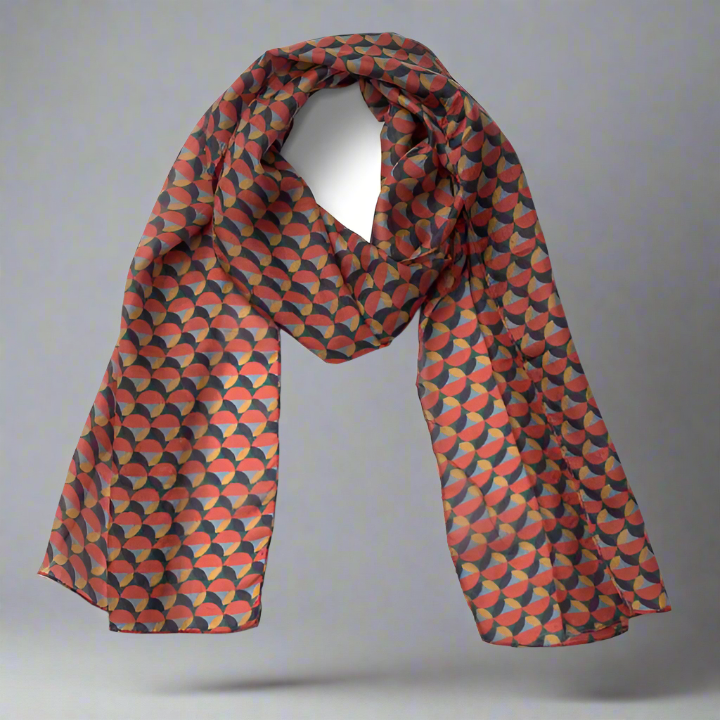 Silk Scarf - Faye Terracotta