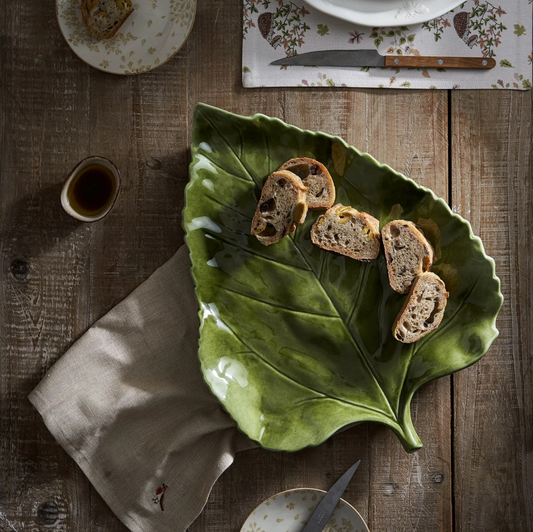 Leaf Earthenware Serving Platter