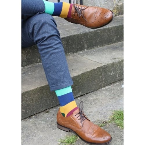 Bamboo Socks – Blocked Stripe