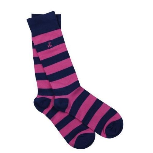 Bamboo socks - Rich Pink Stripe