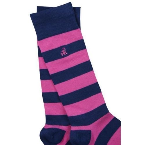 Bamboo socks - Rich Pink Stripe