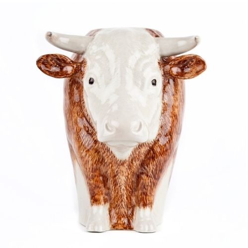 Quail – Hereford Cow Flower Vase