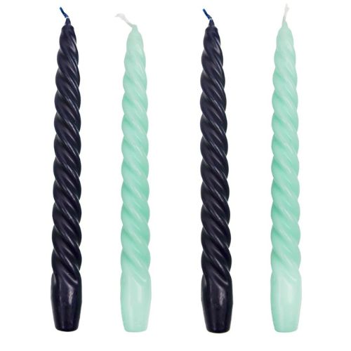 Boho Cool Coloured Spiral Candles