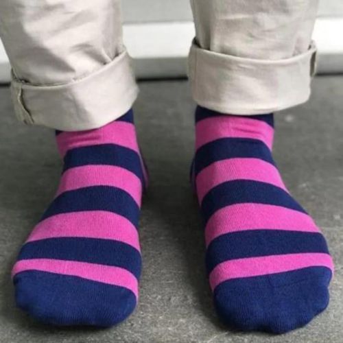 Bamboo socks - Rich Pink Stripe
