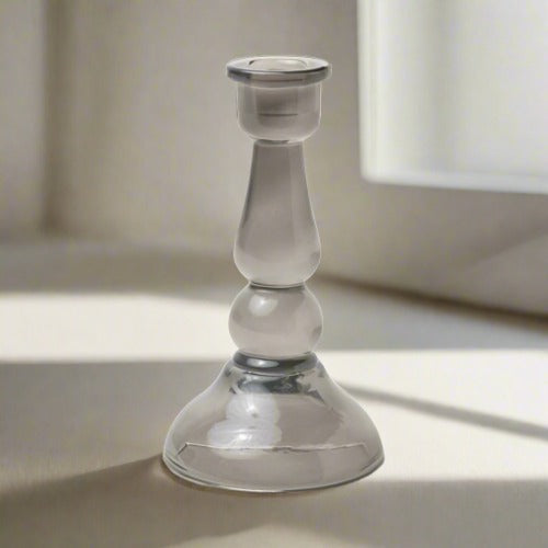 Tall glass Candle Holder