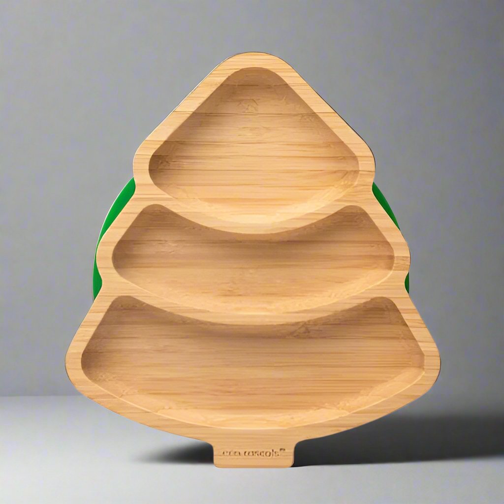 Eco Rascals Bamboo Christmas Tree Plate