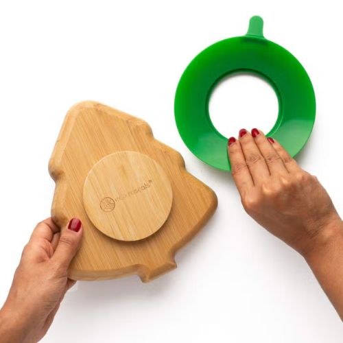 Eco Rascals Bamboo Christmas Tree Plate