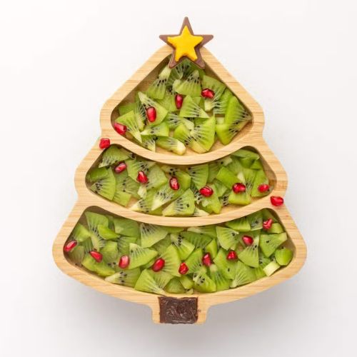 Eco Rascals Bamboo Christmas Tree Plate