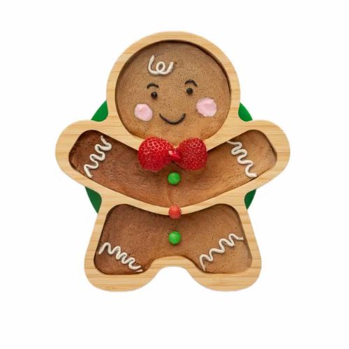 Eco Rascals Bamboo Gingerbread Man Plate