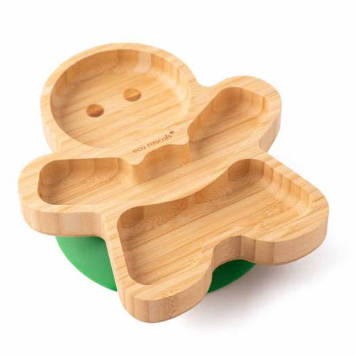 Eco Rascals Bamboo Gingerbread Man Plate