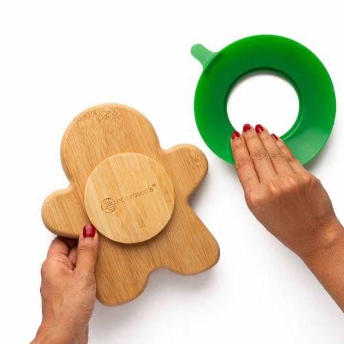 Eco Rascals Bamboo Gingerbread Man Plate