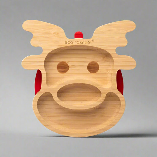 Eco Rascals Bamboo Reindeer Suction Plate